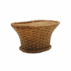 Resin Simulation Woven Basket Succulent Plant Pot Decorative Planter for Succulent Cactus