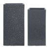 RESIN, S/2 11/13"D SQUARE NESTED PLANTERS, DK GRAY