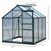 6' x 6' x 7' Polycarbonate Portable Walk-In Garden Greenhouse