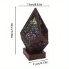 1pc Bohemian Floor Light; Ambient Light; LED Diamond Shaped Star Projection Light; Bedside Night Lamp