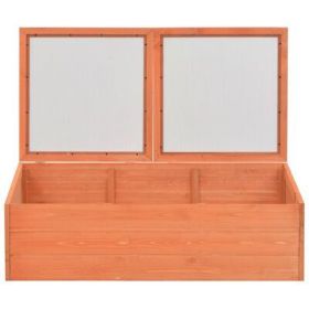 Greenhouse Wood 39.4"x19.7"x13.4" (Color: Orange)